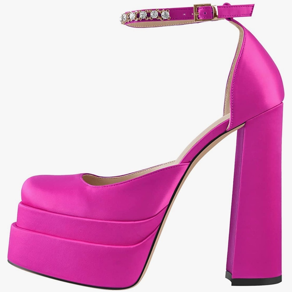 Platform pink heels